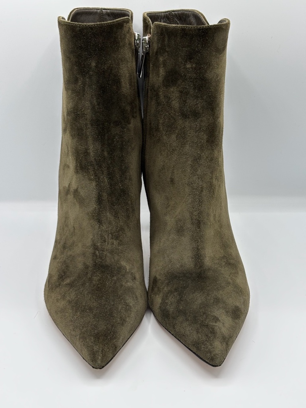 Gianvito Rossi Suede Ankle Boots - Olive Green